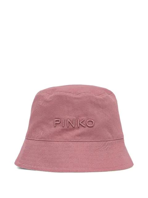 embroidered-logo bucket hat by PINKO