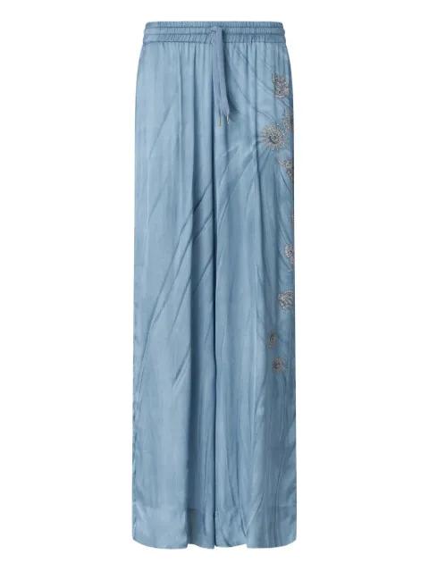 embroidered trousers by PINKO