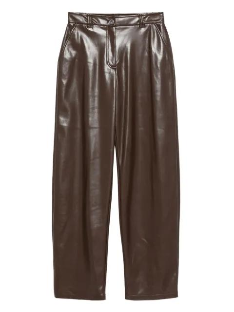 faux-leather trousers by PINKO