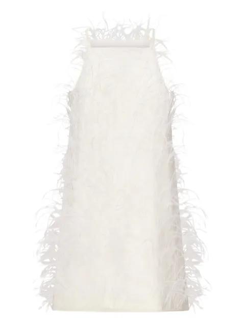 feather-embellished dress by PINKO