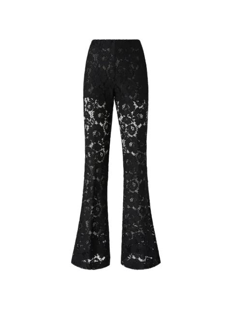 flared lace trousers by PINKO