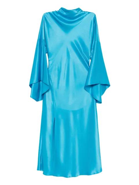flared-sleeve slit dress by PINKO