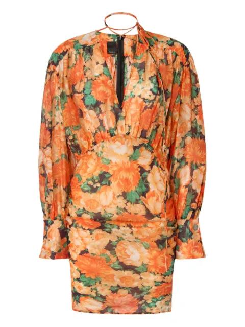 floral V-neck mini dress by PINKO