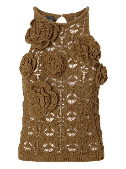 floral crochet top by PINKO