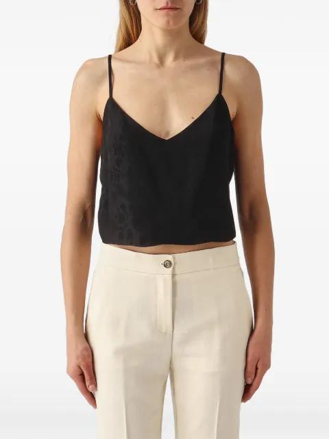 floral-jacquard camisole top by PINKO