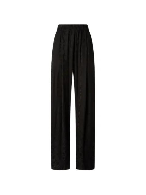 floral-jacquard elasticated-waist trousers by PINKO