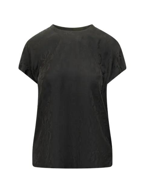 floral-jacquard short-sleeve blouse by PINKO