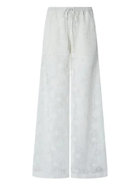 floral-lace palazzo pants by PINKO