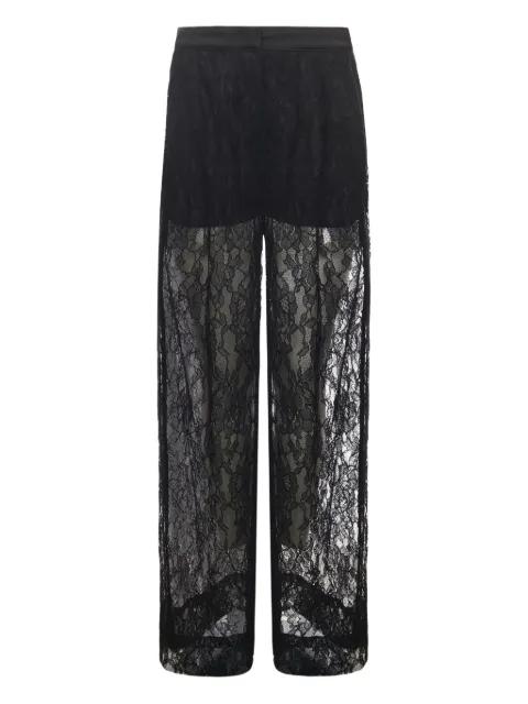 floral-lace trousers by PINKO