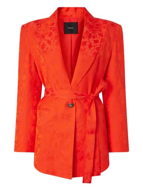floral-pattern belted blazer by PINKO