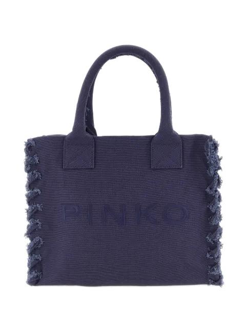 frayed lettering medium tote bag by PINKO