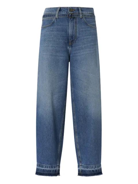 frayed straight-leg jeans by PINKO