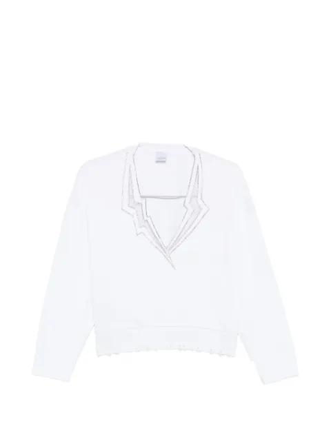 frayed sweater by PINKO