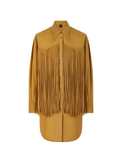 fringe cotton mini dress by PINKO