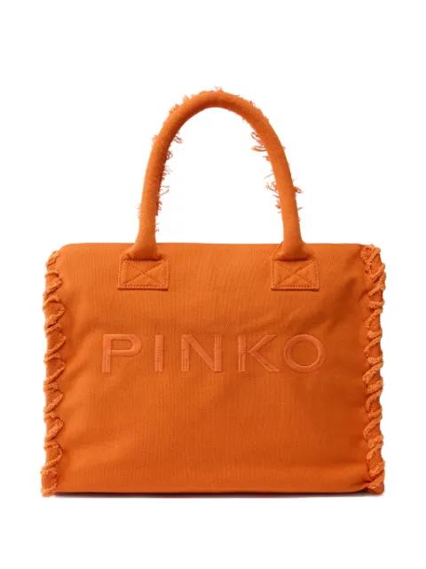 fringed beach bag by PINKO