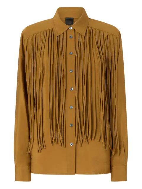 fringed-details long-sleeve shirt by PINKO