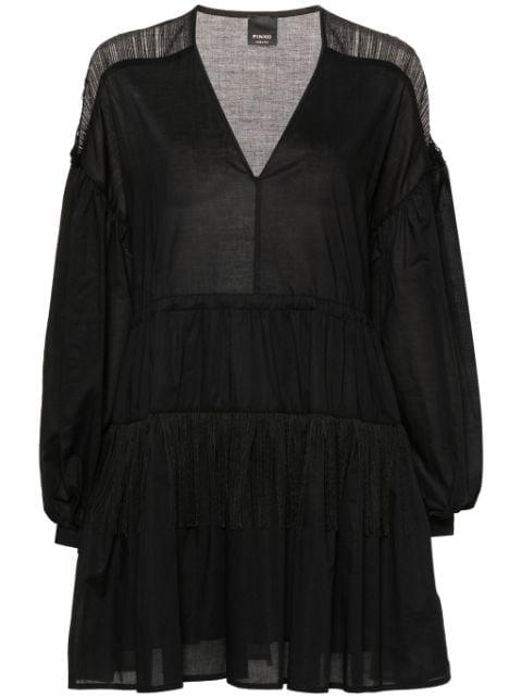 fringed flared mini dress by PINKO