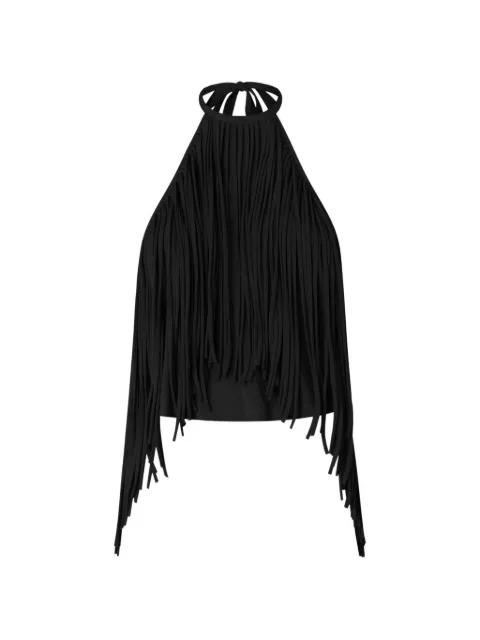fringed halter top by PINKO