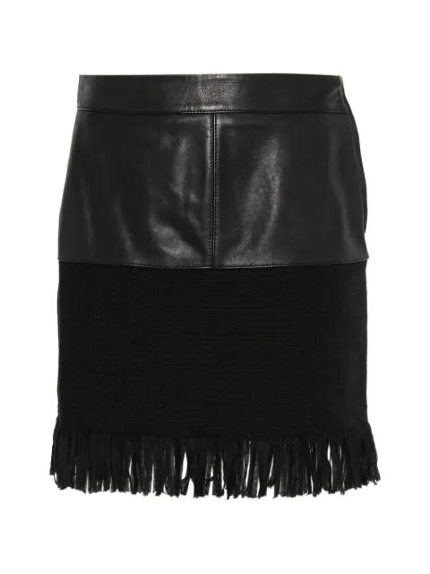 fringed panel skirt by PINKO