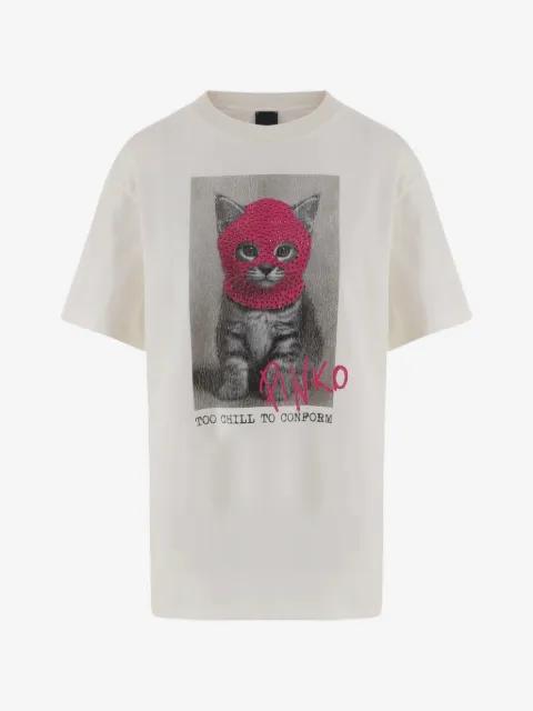 graphic-print T-shirt by PINKO