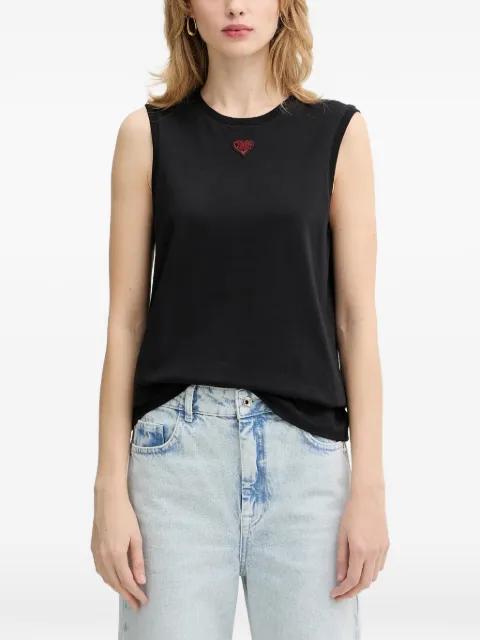heart-appliqué tank top by PINKO