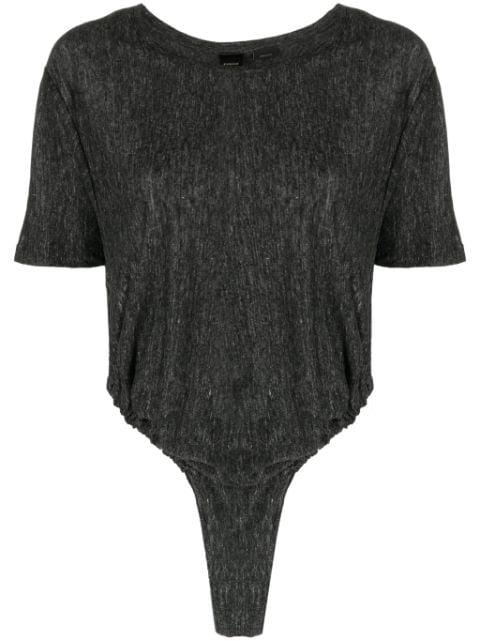 high-cut linen bodysuit by PINKO