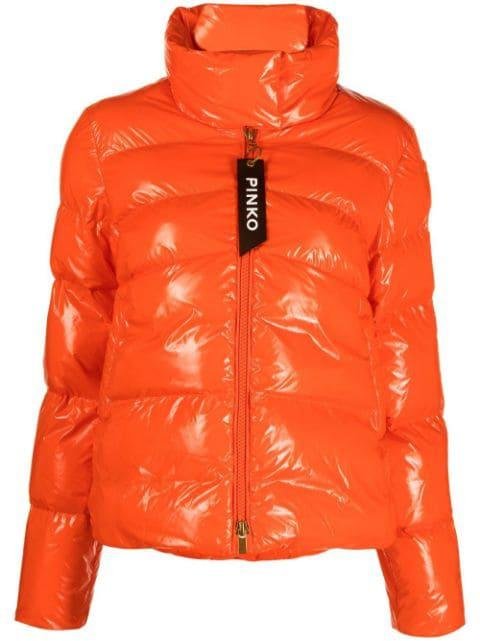 high-shine quilted jacket by PINKO