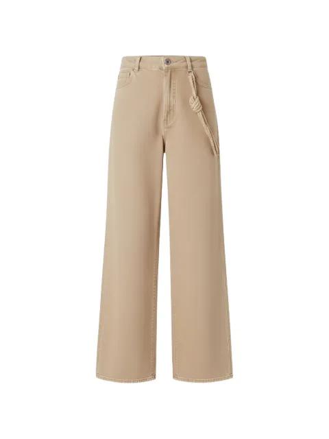 knot-detail trousers by PINKO