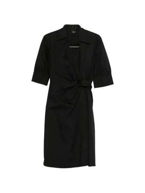 knotted wrap midi dress by PINKO