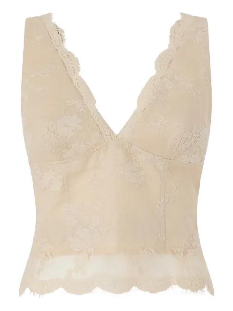lace V-neck top by PINKO