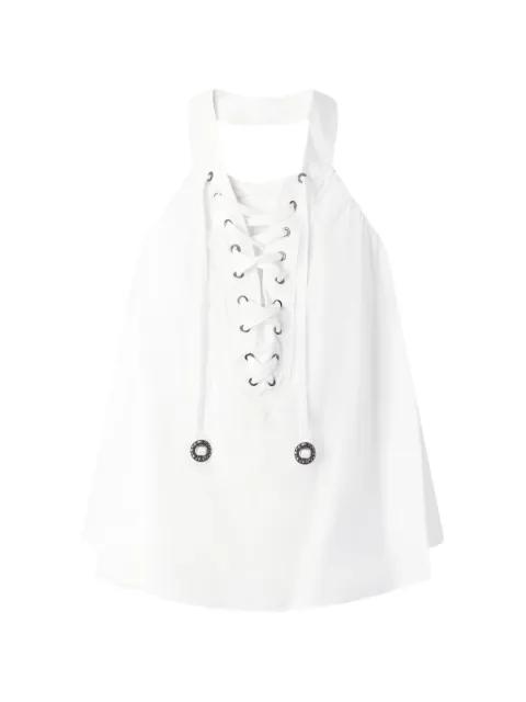 lace-detail halterneck blouse by PINKO