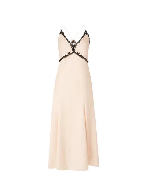 lace-inserts midi dress by PINKO