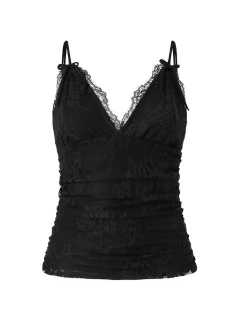 lace ruched top by PINKO