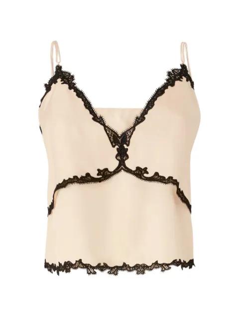 lace-trim top by PINKO