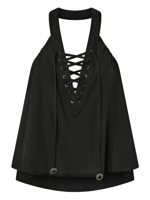 lace-up top by PINKO