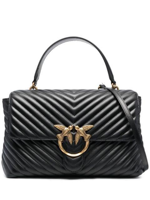 large Love Lady Puff chevron-quilted bag by PINKO