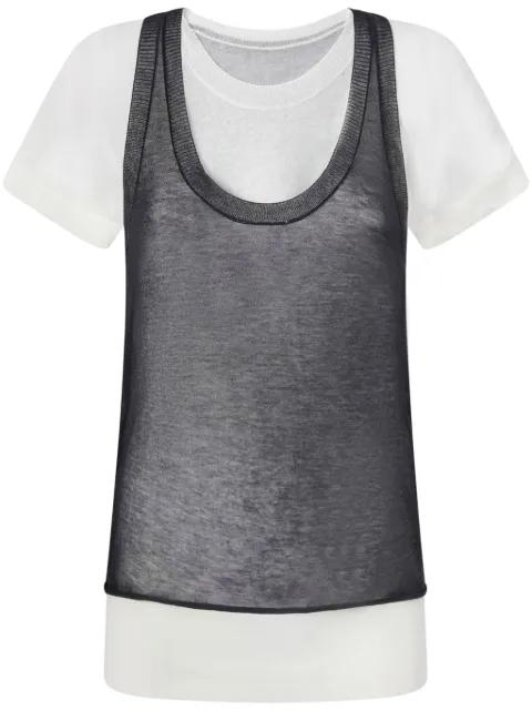 layered T-shirt by PINKO
