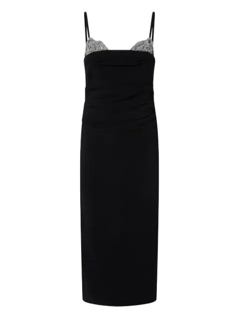 layered-effect embellished midi dress by PINKO