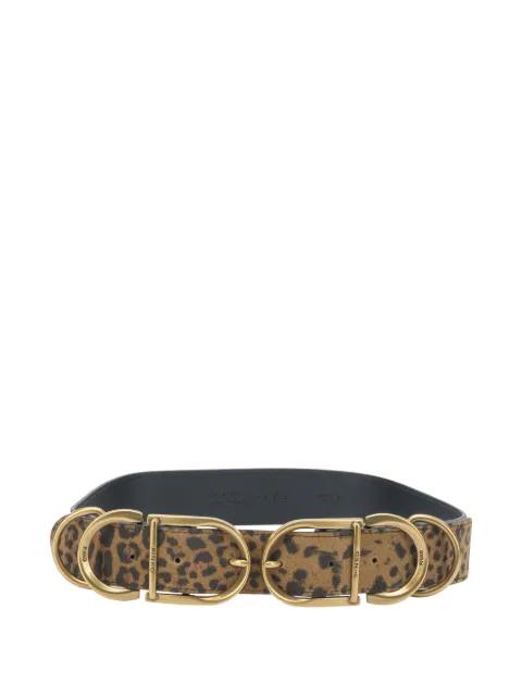 leopard buckle belt by PINKO