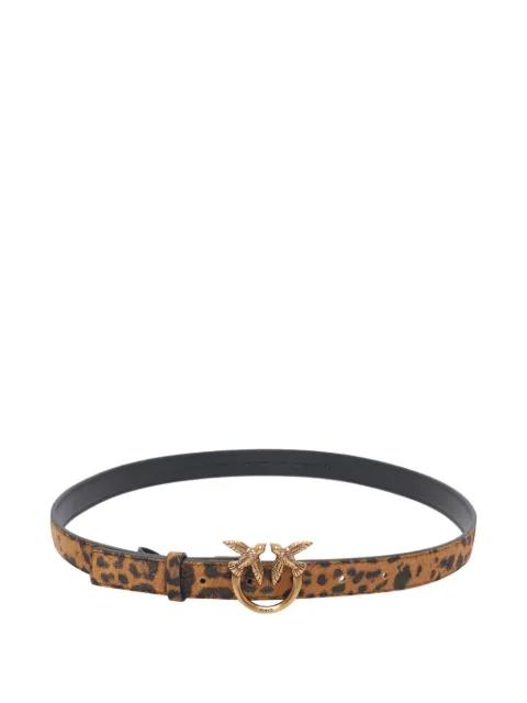 leopard-print love-birds belt by PINKO