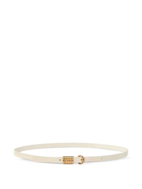 logo-buckle leather belt by PINKO