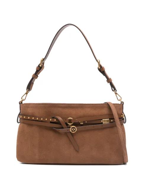 logo-detail buckle shoulder bag by PINKO
