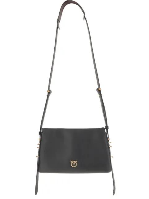 logo-detail calfskin crossbody bag by PINKO