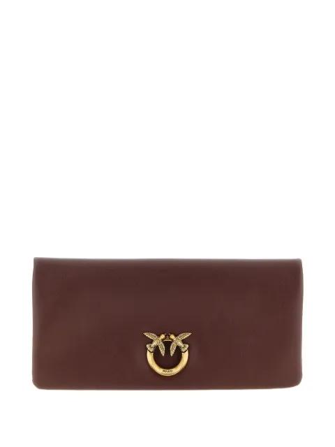logo-detail clutch bag by PINKO