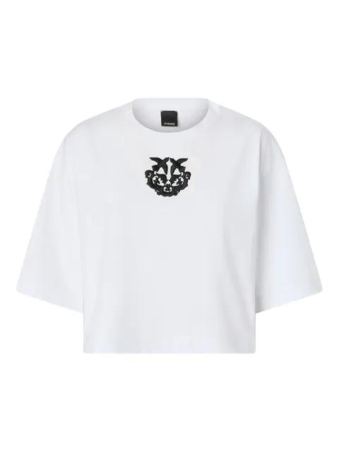 logo-detail short-sleeve T-shirt by PINKO