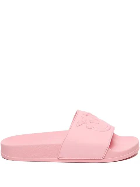 logo-detail slip-on slides by PINKO