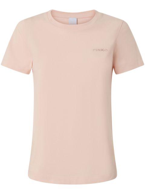 logo-embroidered T-shirt by PINKO
