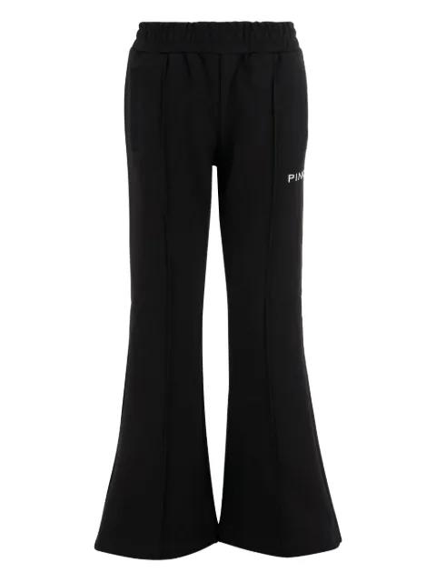 logo-embroidered flared trousers by PINKO