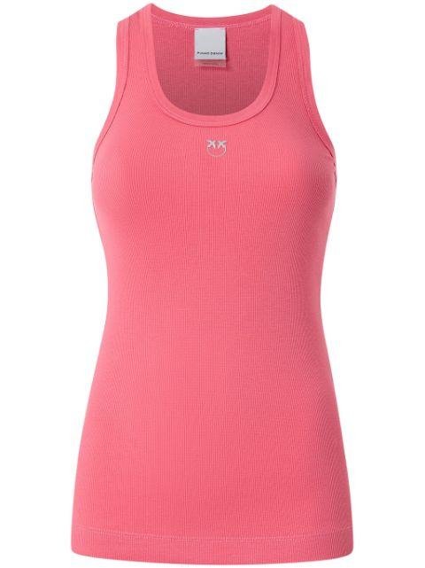 logo-embroidered tank top by PINKO