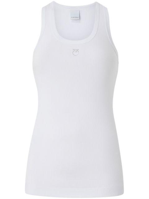 logo-embroidered tank top by PINKO
